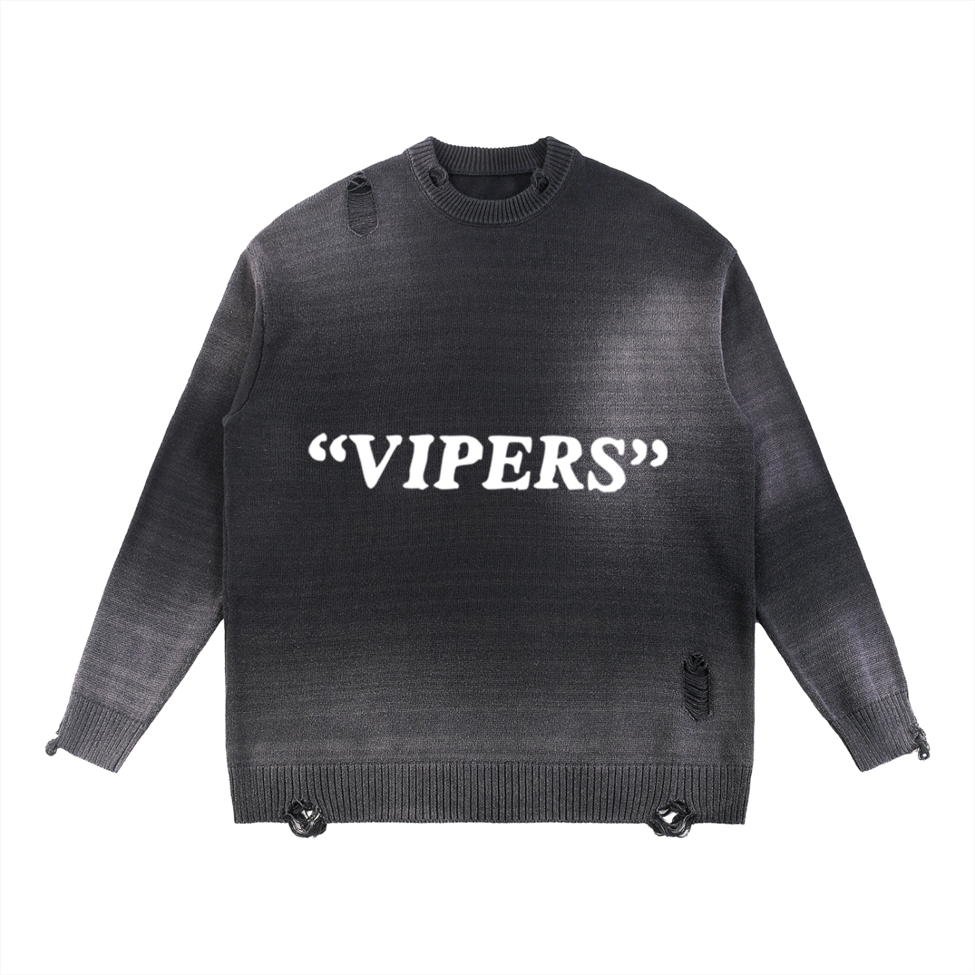 "Vipers" Ripped Crewneck sweater