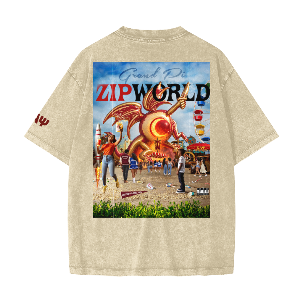 ZIPWORLD Heavyweight Snow Washed T-Shirt