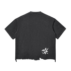 "GRAND" Snow Wash Raw-Hem Boxy T-shirt