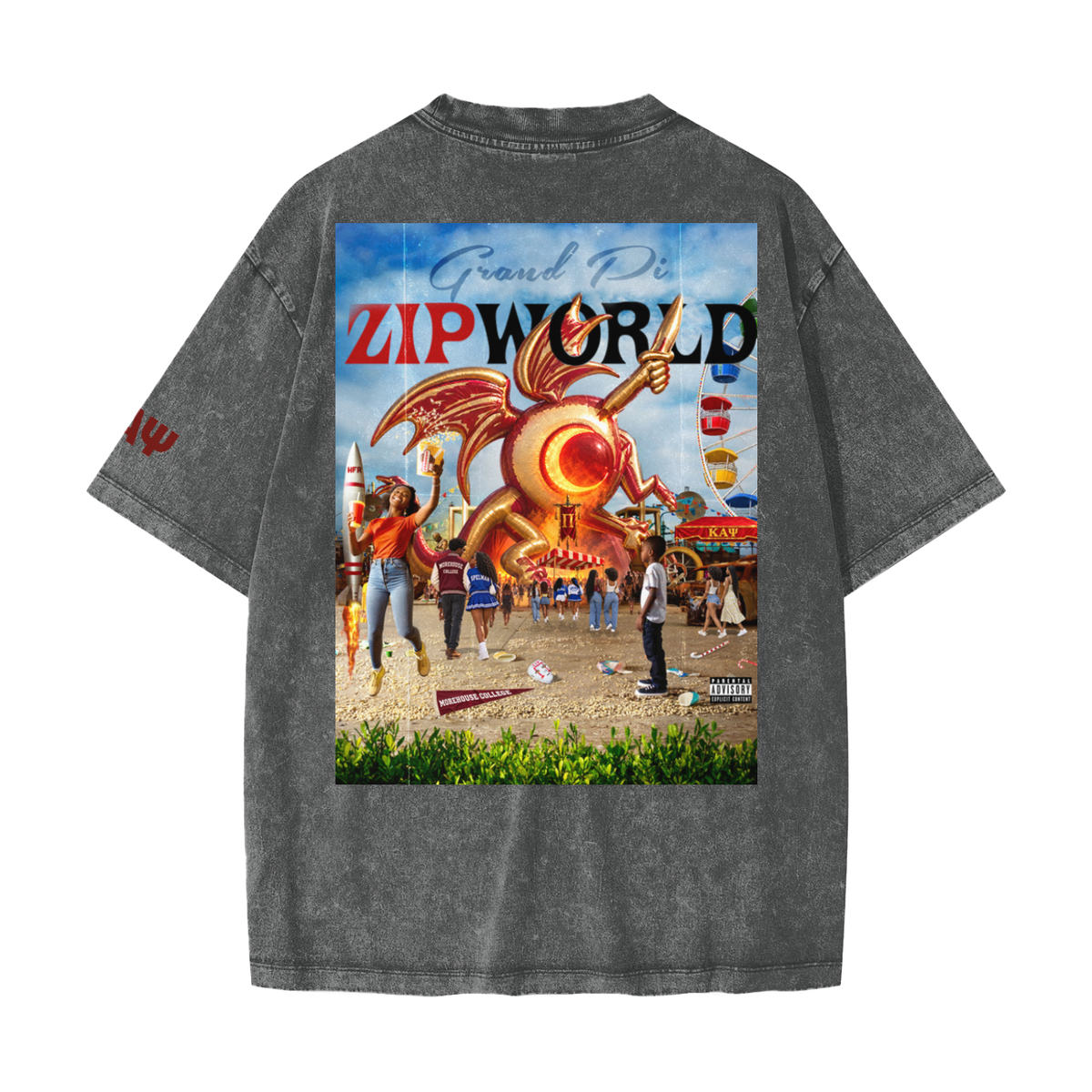 ZIPWORLD Heavyweight Snow Washed T-Shirt