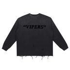 "Vipers" Raw Edge Cotton T-Shirt (Snow Wash)