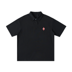 DOA 10 Year Logo Loose Cotton Short-Sleeve Polo Shirt