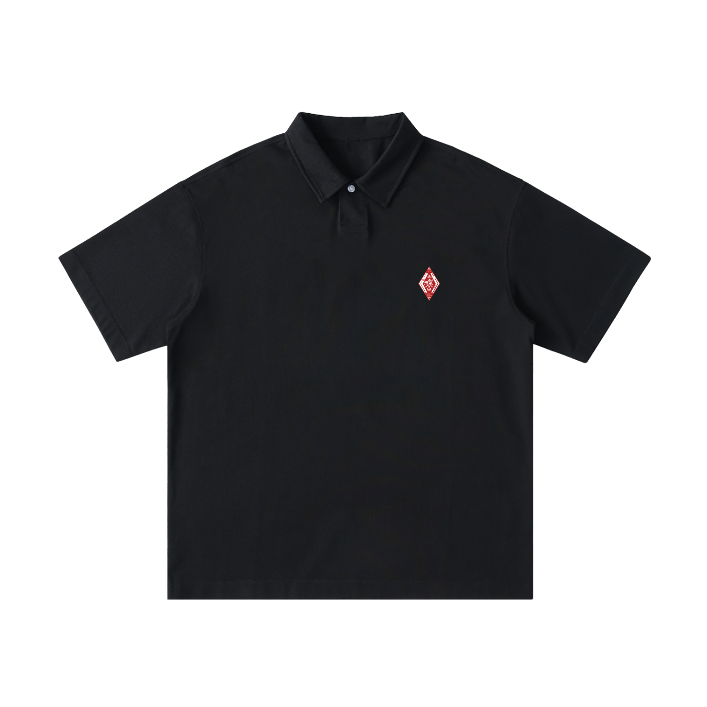 DOA 10 Year Logo Loose Cotton Short-Sleeve Polo Shirt