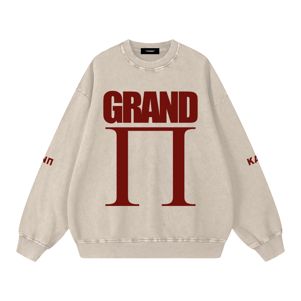 Grand Pi Oversized Sweatshirt (Apricot Snow Washed)