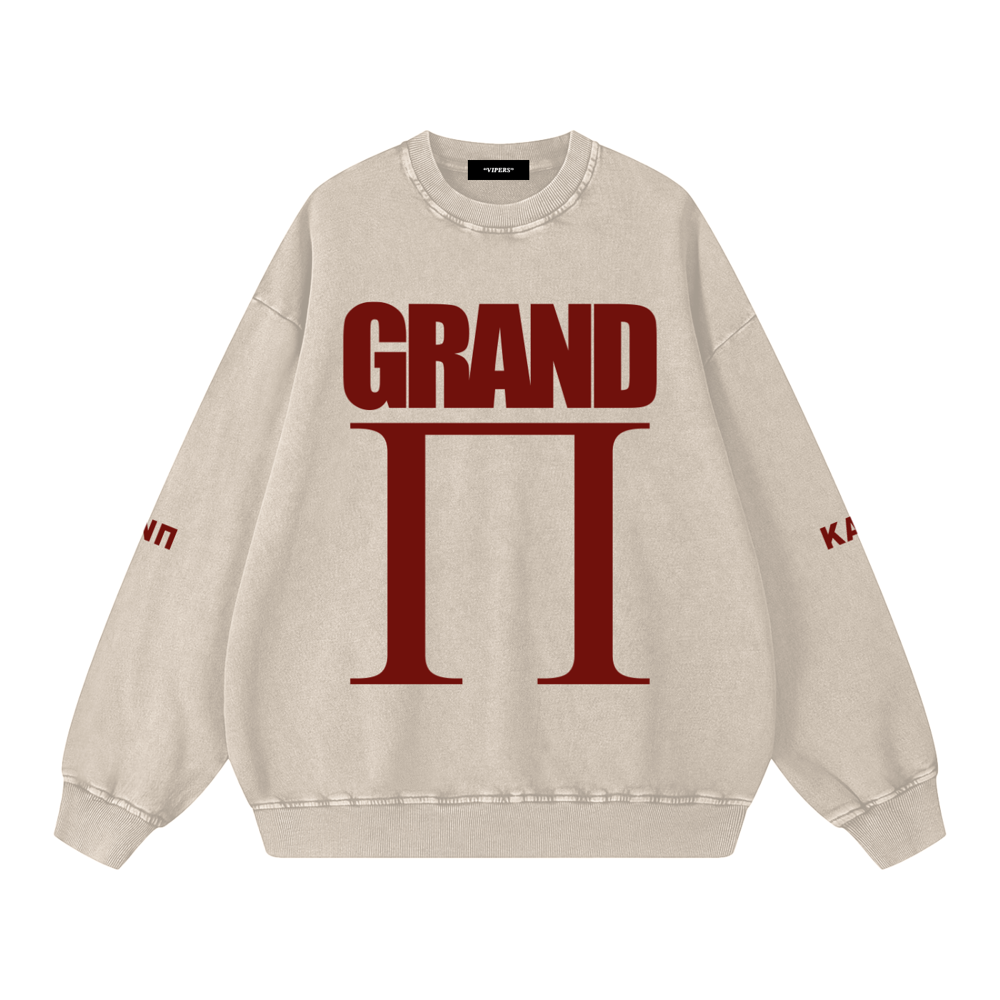 Grand Pi Oversized Sweatshirt (Apricot Snow Washed)