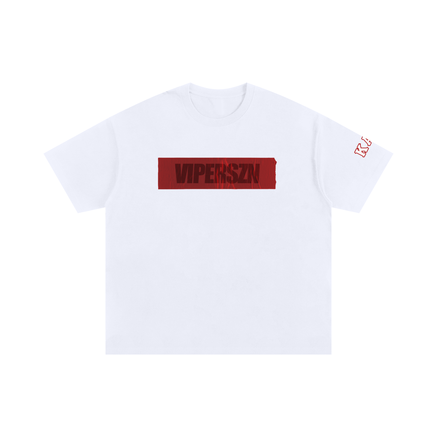 ViperSZN Tape Oversized Cotton T-Shirt (White)