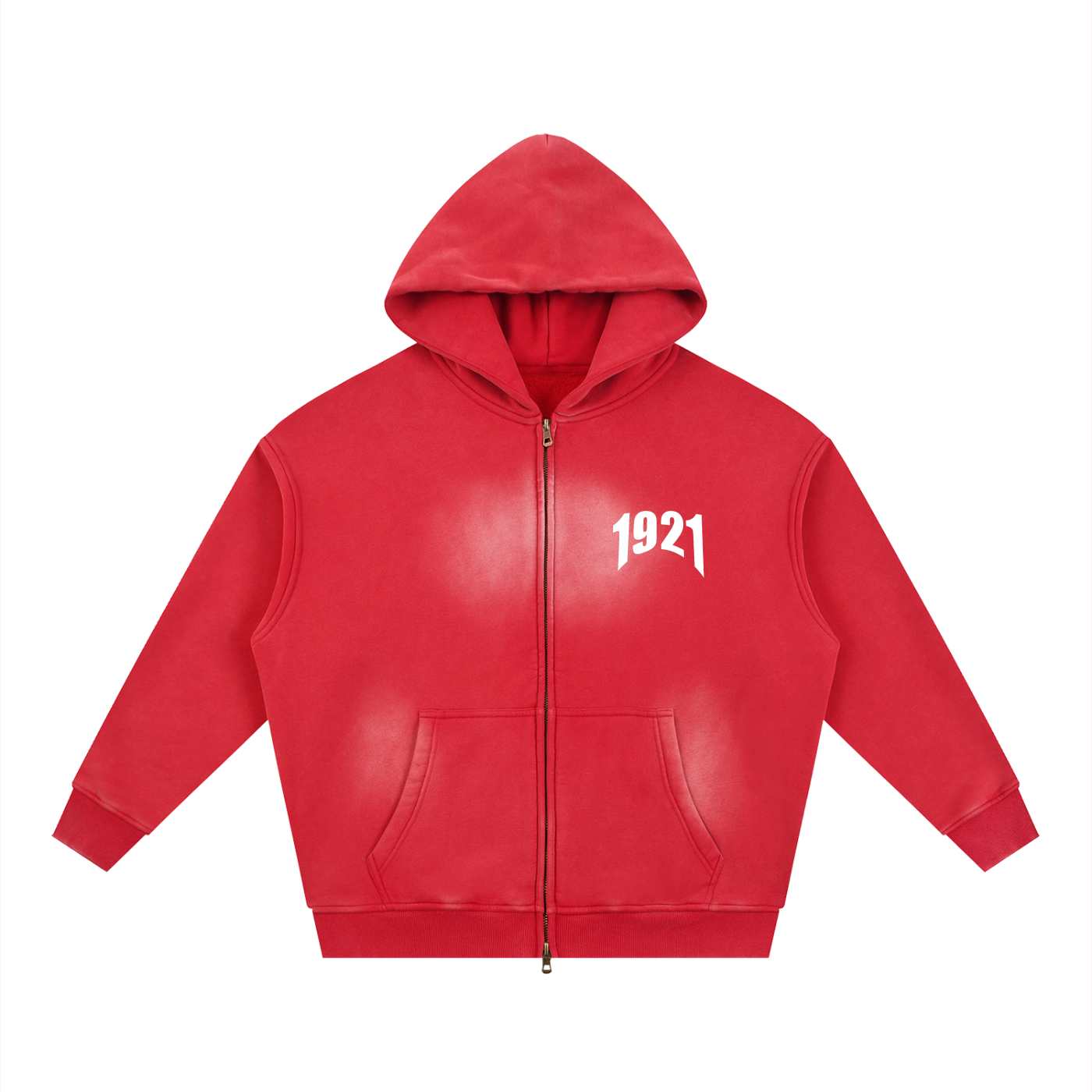 1921 Sunfade Two-way Zipper Boxy Fleece Hoodie