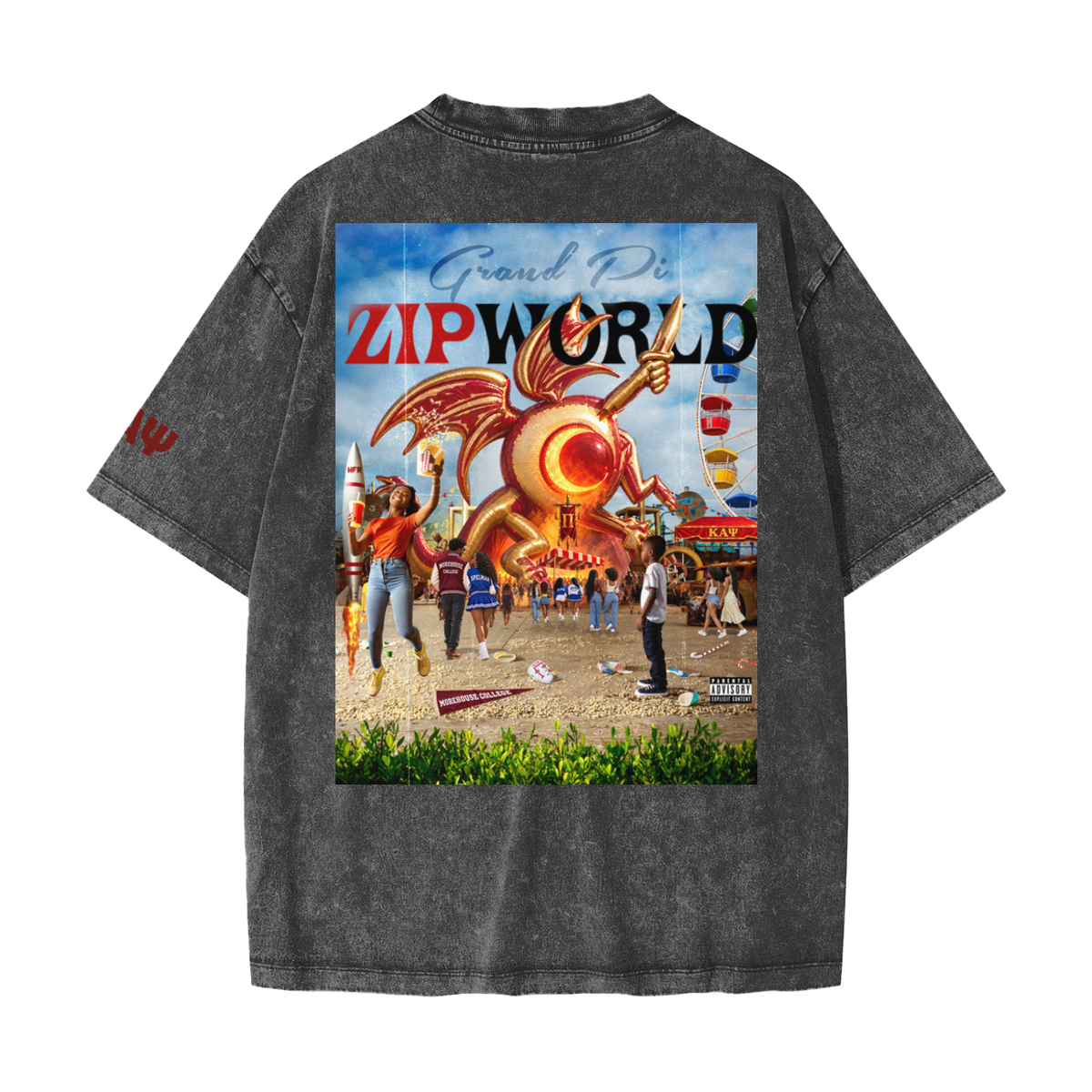 ZIPWORLD Heavyweight Snow Washed T-Shirt