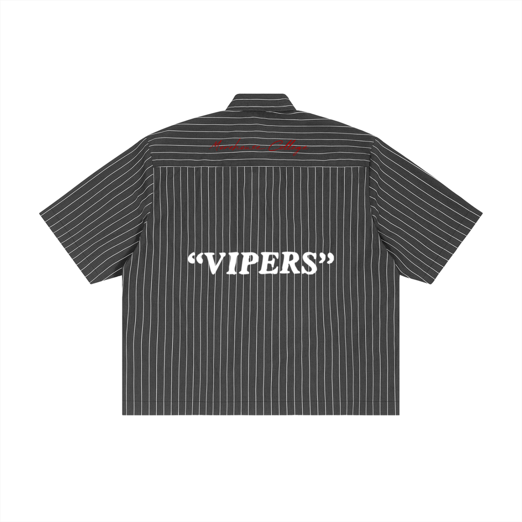 "1921" Striped Boxy Button-Up Shirt