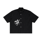 "1921" Striped Boxy Button-Up Shirt