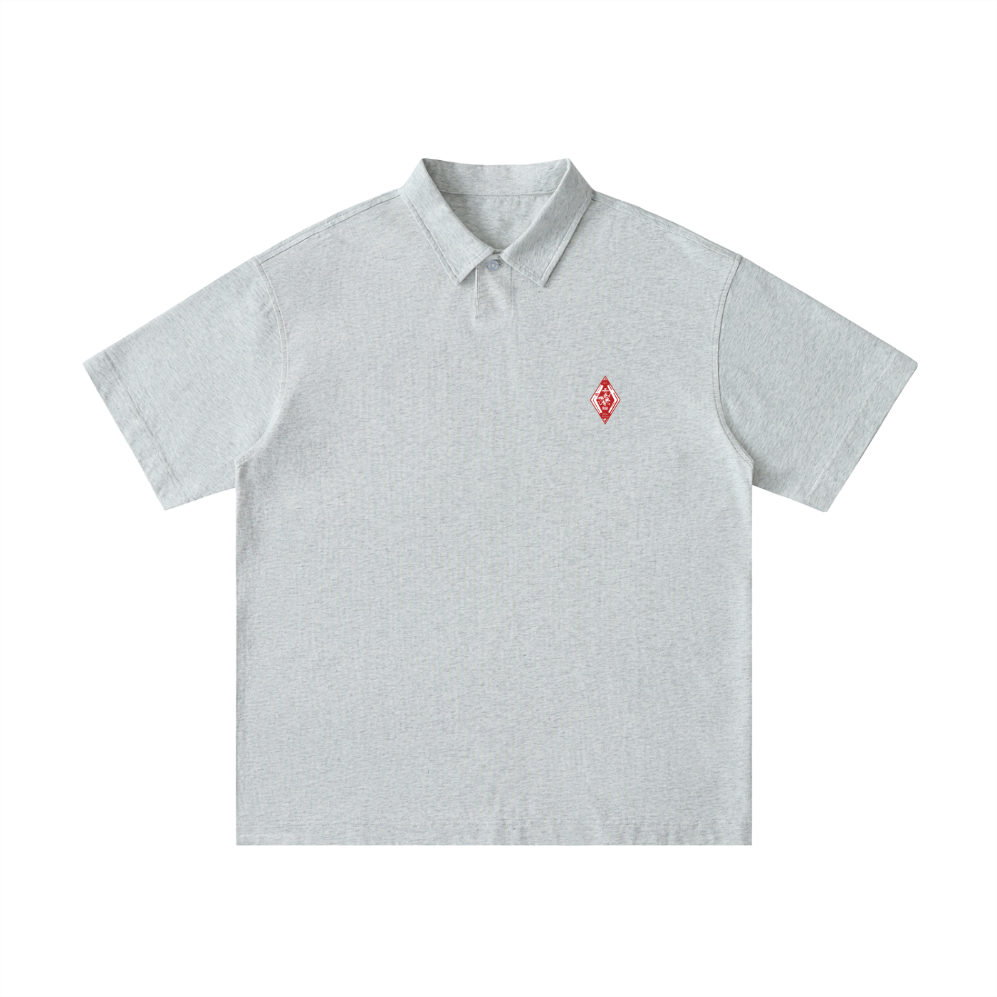 DOA 10 Year Logo Loose Cotton Short-Sleeve Polo Shirt