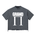 "GRAND" Snow Wash Raw-Hem Boxy T-shirt