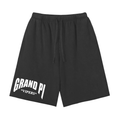 "Grand Pi Vipers" Snow Washed Raw Hem Shorts