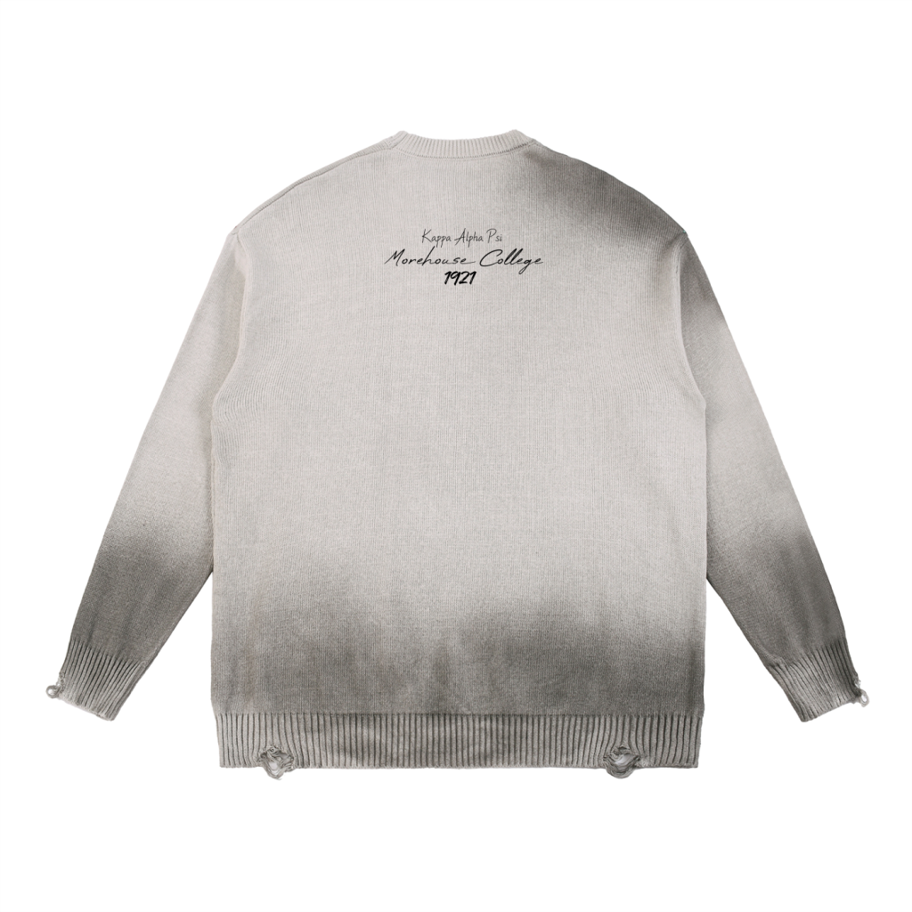 "Vipers" Ripped Crewneck sweater (Black and Grey)