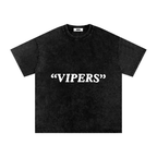 "DOA VIPERS" (Snow Washed) Oversized Cotton T-Shirt