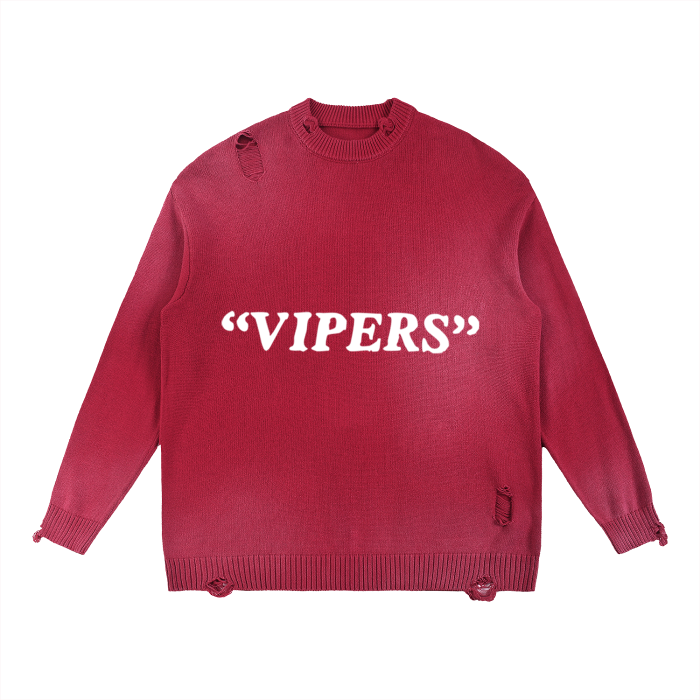 "Vipers" Ripped Crewneck sweater