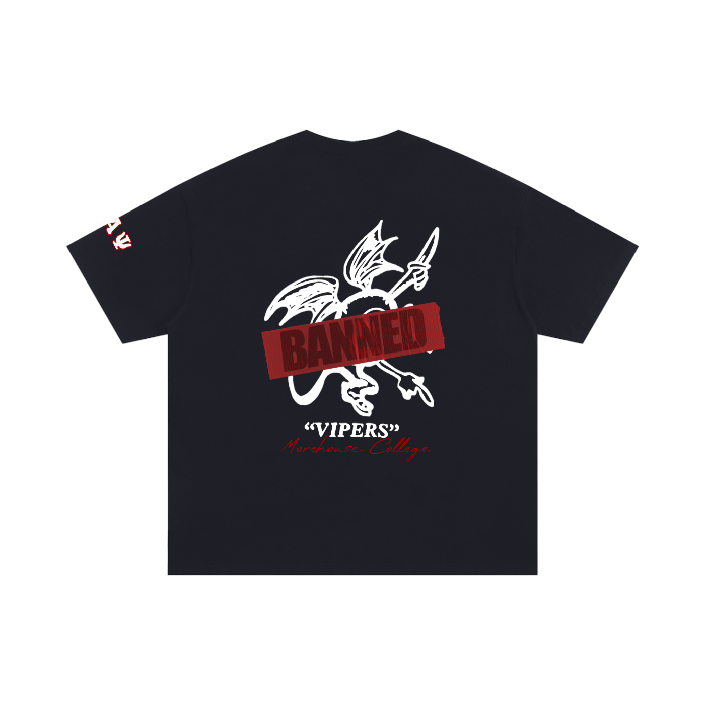 BANNED VIPERSZN Oversized Cotton T-Shirt (Black)