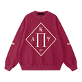 "OG Diamond"  Oversized Sweatshirt (Crimson  Snow Washed)