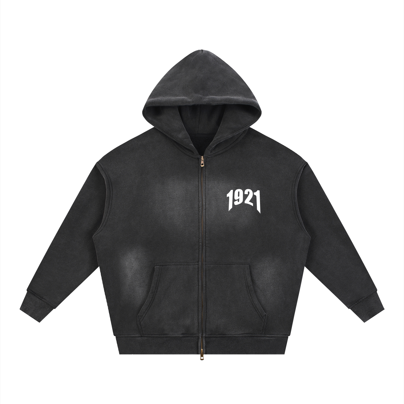 1921 Sunfade Two-way Zipper Boxy Fleece Hoodie