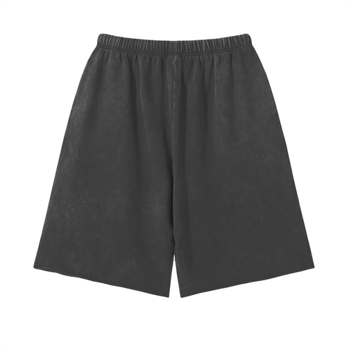 "Grand Pi Vipers" Snow Washed Raw Hem Shorts