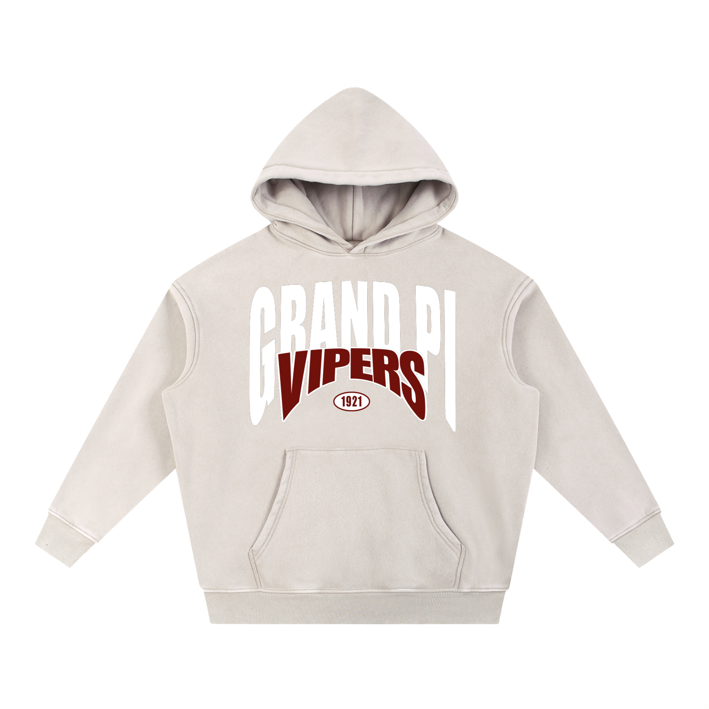 Grand Pi Snow Wash Fleece Oversize Hoodie