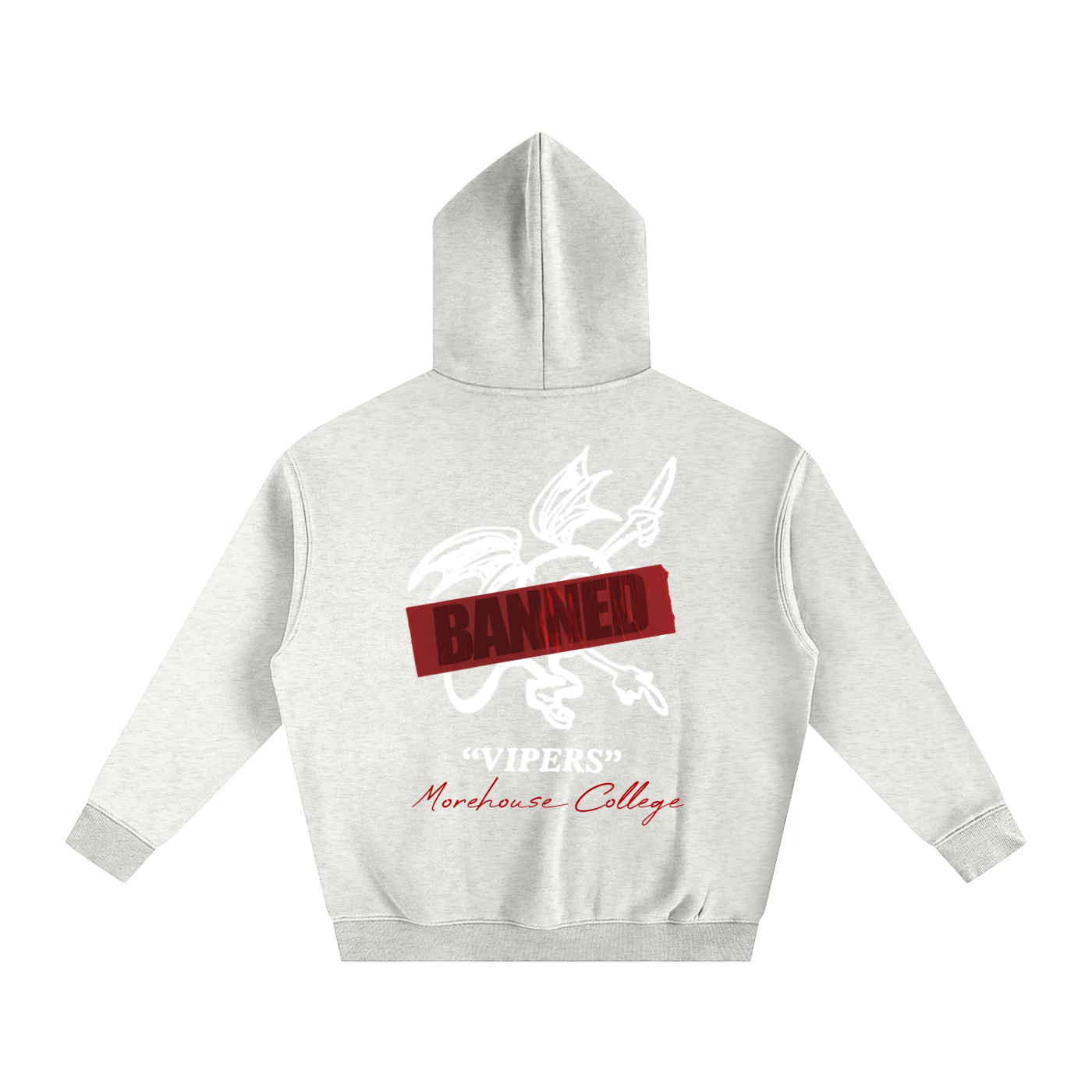 BANNED Lettered Oversize Fleeced Hoodie