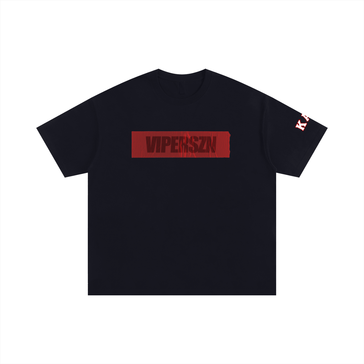 ViperSZN Tape Oversized Cotton T-Shirt (Black)
