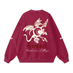 "OG Diamond"  Oversized Sweatshirt (Crimson  Snow Washed)