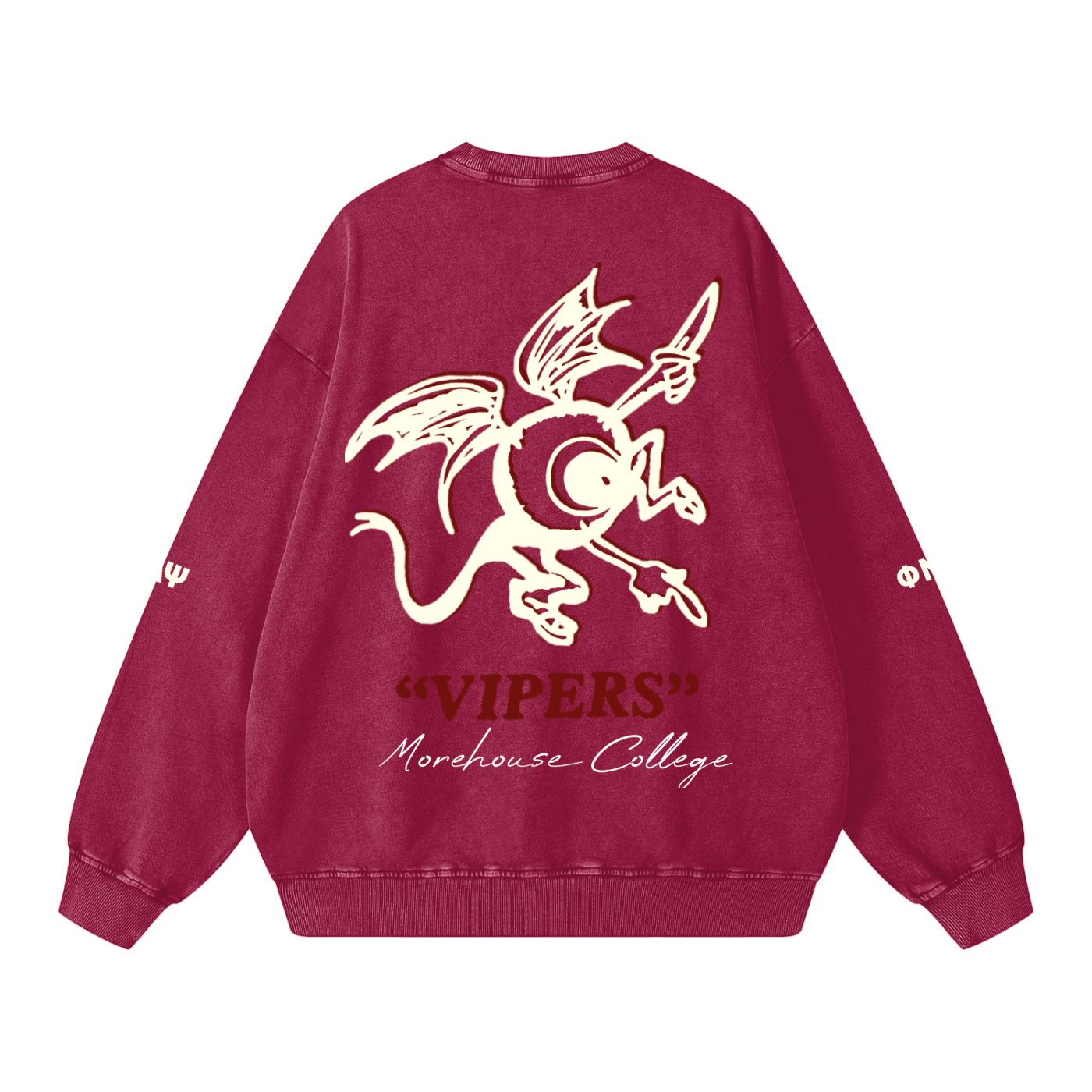 "OG Diamond"  Oversized Sweatshirt (Crimson  Snow Washed)