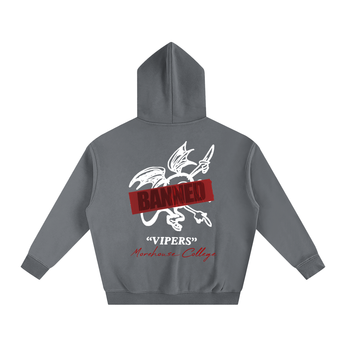 BANNED Lettered Oversize Fleeced Hoodie