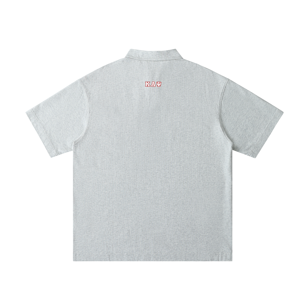 DOA 10 Year Logo Loose Cotton Short-Sleeve Polo Shirt