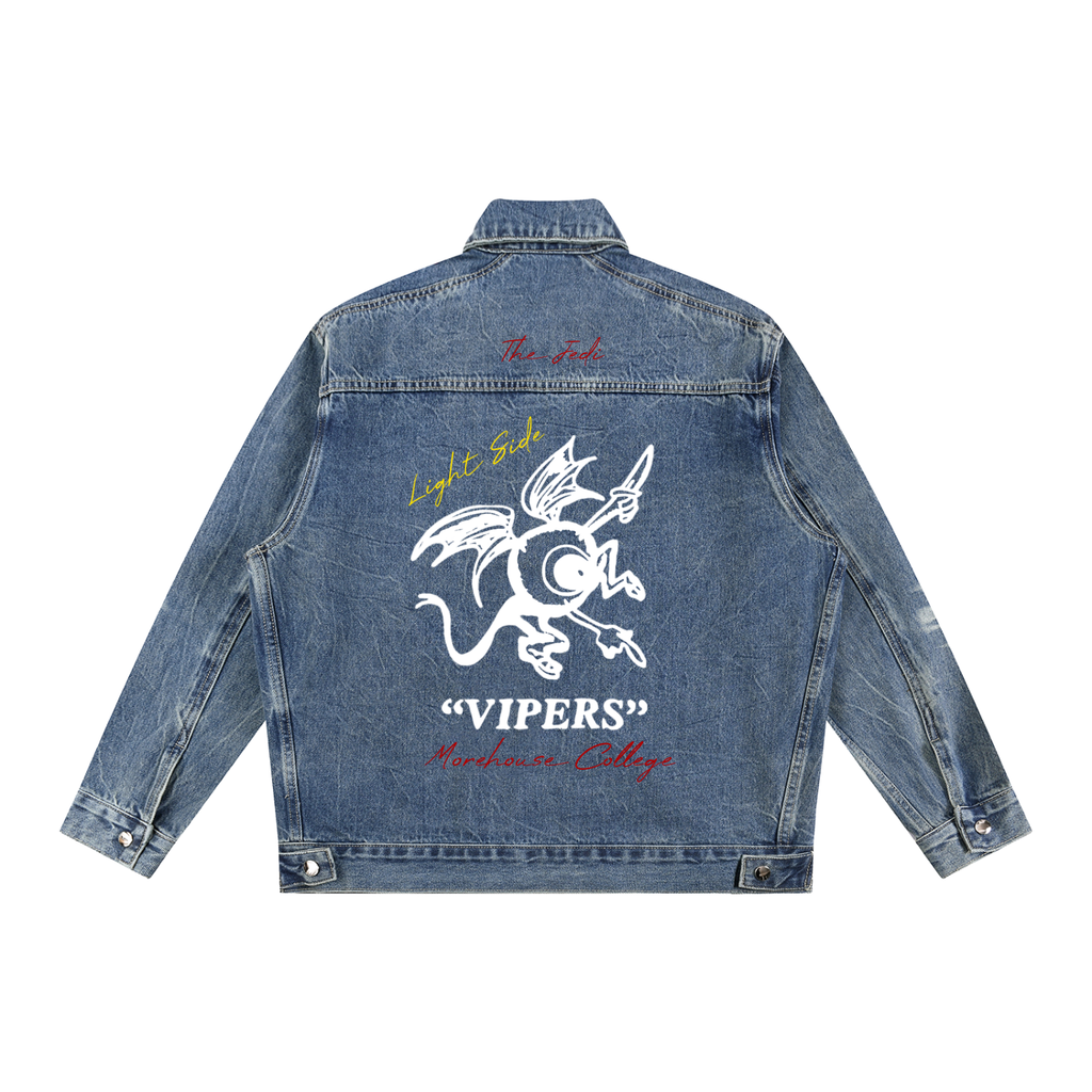 THE JEDI - "Light Side" Denim Jacket (Vintage Wash Zip-Up)
