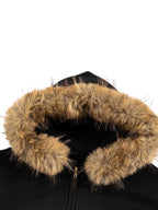 THE JEDI - "Dark Side" Sun Fade Detachable Fur Hoodie (Boxy)