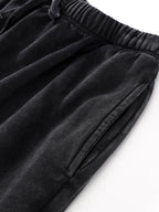 "Grand Pi Vipers" Snow Washed Raw Hem Shorts