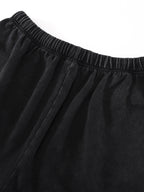 "Grand Pi Vipers" Snow Washed Raw Hem Shorts