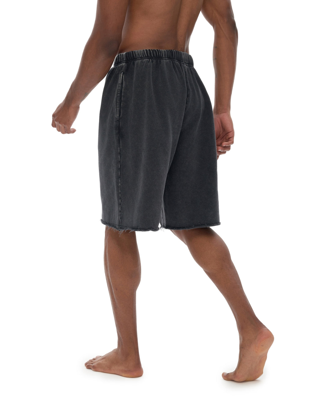 "Grand Pi Vipers" Snow Washed Raw Hem Shorts